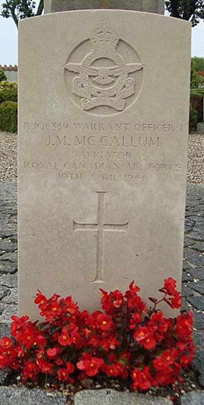 W/O I John Malcolm McCallum<br/><br /><br />died April 10th, 1944